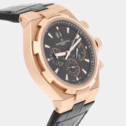Pre Owned Vacheron Constantin Overseas 49150/000R-9338 Automatic Grey 18k Rose Gold Men's Wristwatch 43 mm