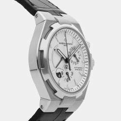Pre Owned Vacheron Constantin Overseas Dual Time 47450/B01A-9226 Automatic White Stainless Steel Men’s Wristwatch 42mm