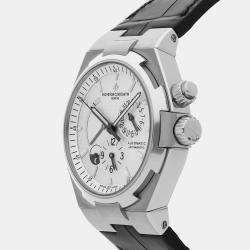 Pre Owned Vacheron Constantin Overseas Dual Time 47450/B01A-9226 Automatic White Stainless Steel Men’s Wristwatch 42mm