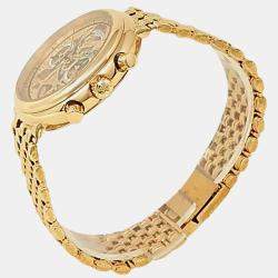 Pre Owned Vacheron Constantin Patrimony 47100/236J-3 Manual Winding Skeleton 18K Yellow Gold Men’s Wristwatch 38 mm