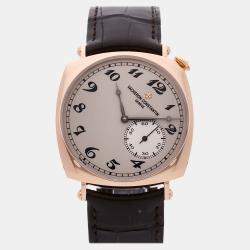 Pre Owned Pre-Owned Vacheron Constantin Historiques American 1921 82035/000R-9359 Silver Manual Winding 18k Rose Gold Men's Wristwatch 40 mm