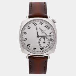 Pre Owned Pre-Owned Vacheron Constantin Historiques American 1921 1100S/000G-B734  Silver Manual Winding 18k White Gold Men's Wristwatch 36 mm
