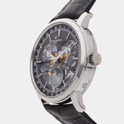 Pre Owned Pre-Owned Vacheron Constantin Traditionnelle Complete Calendar Openface 4020T/000G-B655  Grey Automatic 18k White Gold Men's Wristwatch 41 mm
