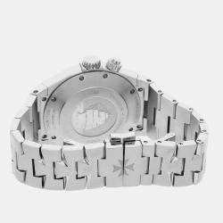 Pre Owned Pre-Owned Vacheron Constantin Overseas Dual Time 47450/B01A-9226 Silver Automatic Stainless Steel Men's Wristwatch 42 mm