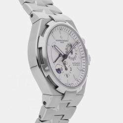 Pre Owned Pre-Owned Vacheron Constantin Overseas Dual Time 47450/B01A-9226 Silver Automatic Stainless Steel Men's Wristwatch 42 mm