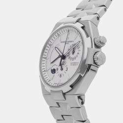 Pre Owned Pre-Owned Vacheron Constantin Overseas Dual Time 47450/B01A-9226 Silver Automatic Stainless Steel Men's Wristwatch 42 mm