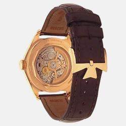 Pre Owned Vacheron Constantin Fiftysix Day-Date 4400E/000R-B436 Automatic Silver Dial 18k Rose Gold Men's Wristwatch 40 mm
