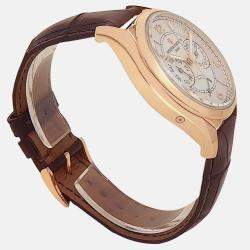 Pre Owned Vacheron Constantin Fiftysix Day-Date 4400E/000R-B436 Automatic Silver Dial 18k Rose Gold Men's Wristwatch 40 mm