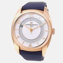 Pre Owned Vacheron Constantin Quai De L'ile 86050/000R-I0P29 Automatic Silver Dial 18k Rose Gold Men's Wristwatch 41mm