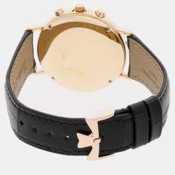 مملوكة مسبقًا Vacheron Constantin Patrimony 49003/000J-7871 Automatic Chronograph White Dial 18k Yellow Gold Men's Wristwatch 38mm