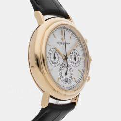 مملوكة مسبقًا Vacheron Constantin Patrimony 49003/000J-7871 Automatic Chronograph White Dial 18k Yellow Gold Men's Wristwatch 38mm