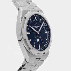 مملوكة مسبقًا ساعة يد رجالية فاشرون كونستانتين أوفرسيز طور القمر تاريخ مرجعي 4000V/210A-B911 تلقائية 41 ملم مستعملة