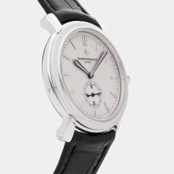 Pre Owned ساعة يد رجال فاشرون كونستانتين مالتي غراندي كلاسيك 81000/000G-9107 بفضة تعبئة يدوية من الذهب الأبيض عيار 18 ملم 37 مستعملة