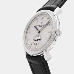 Pre Owned ساعة يد رجال فاشرون كونستانتين مالتي غراندي كلاسيك 81000/000G-9107 بفضة تعبئة يدوية من الذهب الأبيض عيار 18 ملم 37 مستعملة