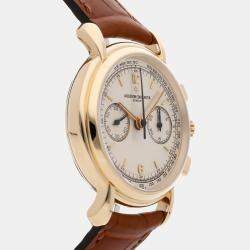 مملوكة مسبقًا ساعة يد رجالية فاشرون كونستاتين ليس هيستوريك 47101/000J بفضية تعبئة يدوية ذهب أصفر 18 قيراط مستعملة 37 ملم