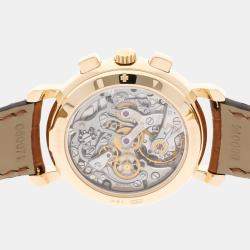 مملوكة مسبقًا ساعة يد رجالية فاشرون كونستاتين ليس هيستوريك 47101/000J بفضية تعبئة يدوية ذهب أصفر 18 قيراط مستعملة 37 ملم