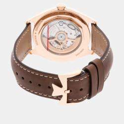 مملوكة مسبقًا ساعة يد رجالية فاشرون كونستانتين فيفتي سيكس 4600E/000R-B576 بني تلقائية ذهب وردي 18 قيراط 40 ملم مستعملة