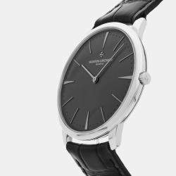 Pre Owned Vacheron Constantin Patrimony Grand Taille 81180/000P-9539 Manual Winding Grey Dial Platinum Men's Wristwatch 40mm