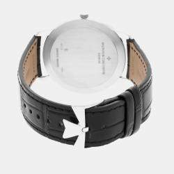 Pre Owned Vacheron Constantin Patrimony Grand Taille 81180/000P-9539 Manual Winding Grey Dial Platinum Men's Wristwatch 40mm