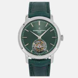 Pre Owned ساعة يد رجالية فاشرون كونستاتين تقليدية توربيون 6000T/000P-H025 مستعملة