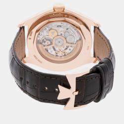 مملوكة مسبقًا ساعة فاشرون كونستانتين فيفتي سيكس كاليندار كاملة 4000E/000R-B438 فضية أوتوماتيك 18 قيراط ذهب وردي رجالية 40 ملليمتر مملوكة مسبقاً