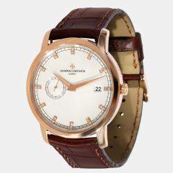 Vacheron Constantin Silver 18k Rose Gold Patrimont Traditionelle 87172/000R-9602 Automatic Men's Wristwatch 38 mm