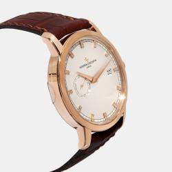 Vacheron Constantin Silver 18k Rose Gold Patrimont Traditionelle 87172/000R-9602 Automatic Men's Wristwatch 38 mm