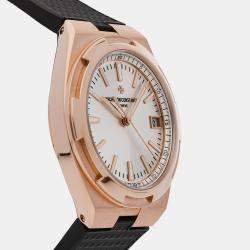 Vacheron Constantin Silver 18K Rose Gold Overseas 4500V/000R-B127 Automatic Men's Wristwatch 41 mm