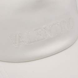 Valentino White Logo Embroidered Cotton Baseball Cap 54