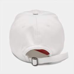Valentino White Logo Embroidered Cotton Baseball Cap 54