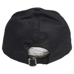 Pre Owned Valentino Black VLTN Print Cotton Baseball Cap Size 60