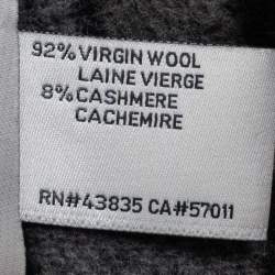 Valentino Black/Grey VLTN Printed Wool and Cashmere Scarf