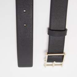 Valentino Black Leather Rockstud Buckle Belt 95CM