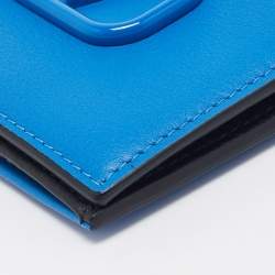 Valentino Blue Leather VLogo Signature Card Holder