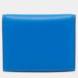 Valentino Blue Leather VLogo Signature Card Holder