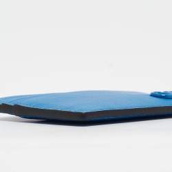 Pre Owned Valentino Blue Leather VLogo Card Holder
