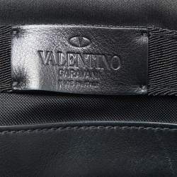 Pre Owned Valentino Navy Blue/Purple Nylon and Suede VLTN Backpack