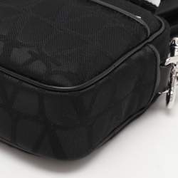 Valentino Black Fabric and Leather Iconographe Messenger Bag