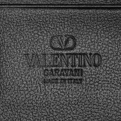 Valentino Black Fabric and Leather Iconographe Messenger Bag