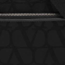 Valentino Black Fabric and Leather Iconographe Messenger Bag