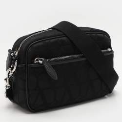 Valentino Black Fabric and Leather Iconographe Messenger Bag