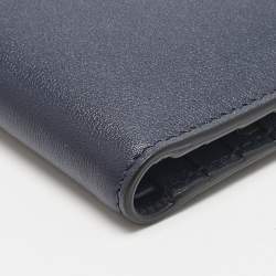Valentino Navy Blue Leather Rockstud Bifold Wallet