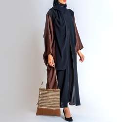 Pre Owned Valentino Identity Woven Brown/Tan Leather and Rope Tote