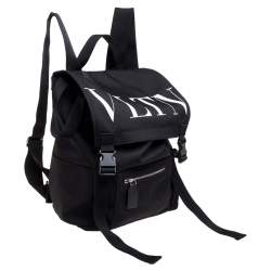 Valentino Black Nylon VLTN Backpack