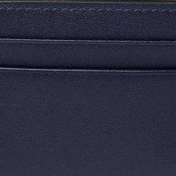 Pre Owned Valentino Navy Leather Rockstud Card Holder