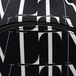 Valentino Black Canvas VLTN Backpack