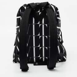 Valentino Black Canvas VLTN Backpack