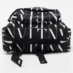 Valentino Black Canvas VLTN Backpack