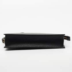 Pre Owned Valentino Garavani Black Leather Pouch