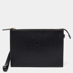 Valentino Garavani Black Leather Pouch